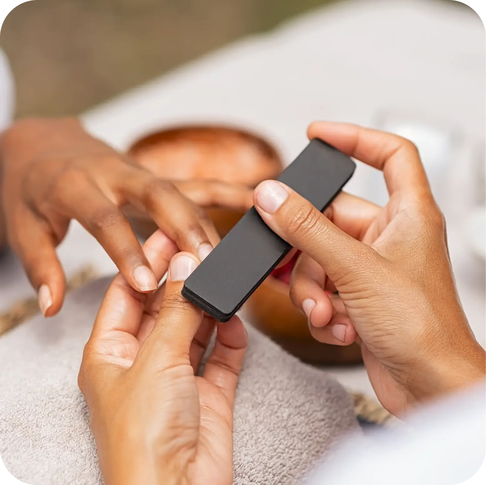 Manicure treatment at the resort spa